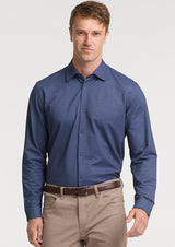 Venture Mens Long Sleeve Shirt - Denim Blue