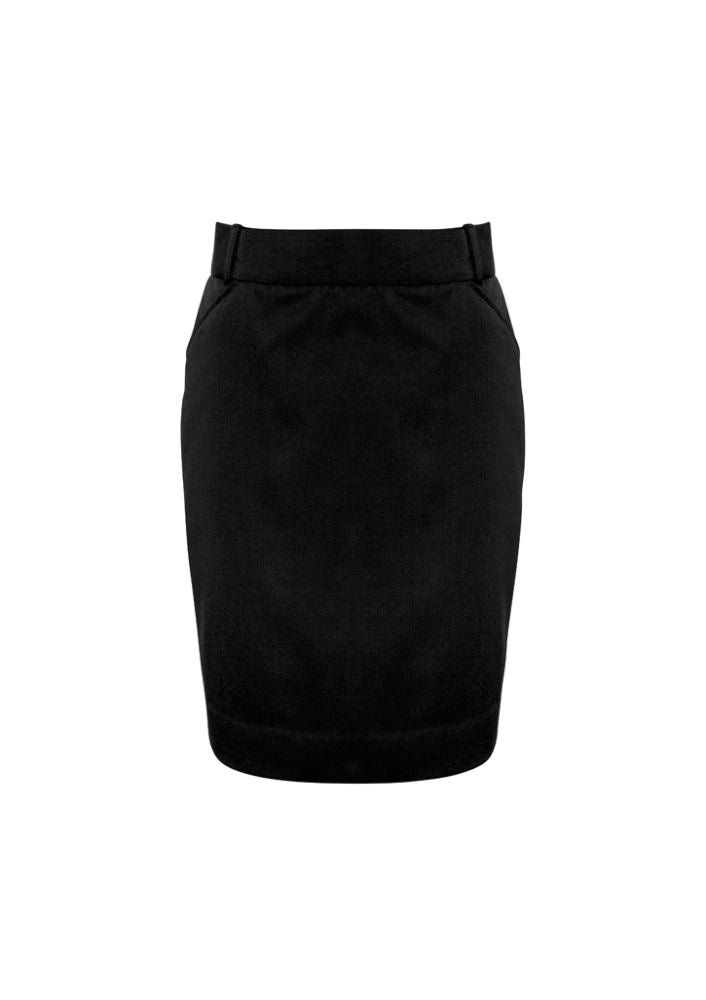 Ladies Detroit Flexi-Band Skirt - Black - Size 4 - Biz Collection