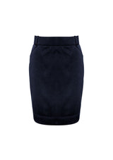 Ladies Detroit Flexi-Band Skirt - Navy - Size 14 - Biz Collection