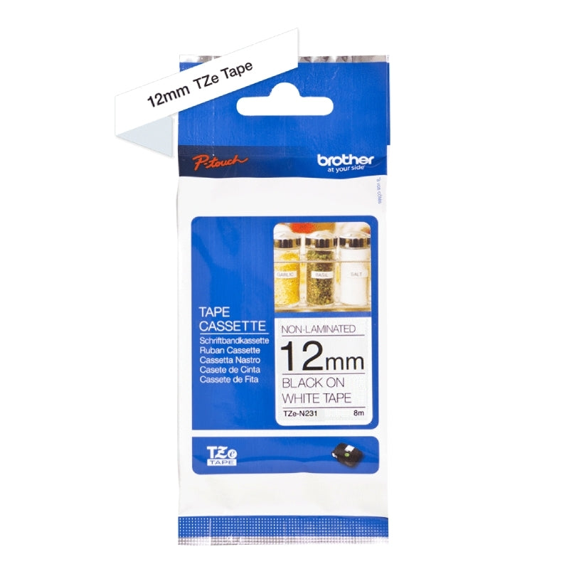 Tape Blk on White TZEN231