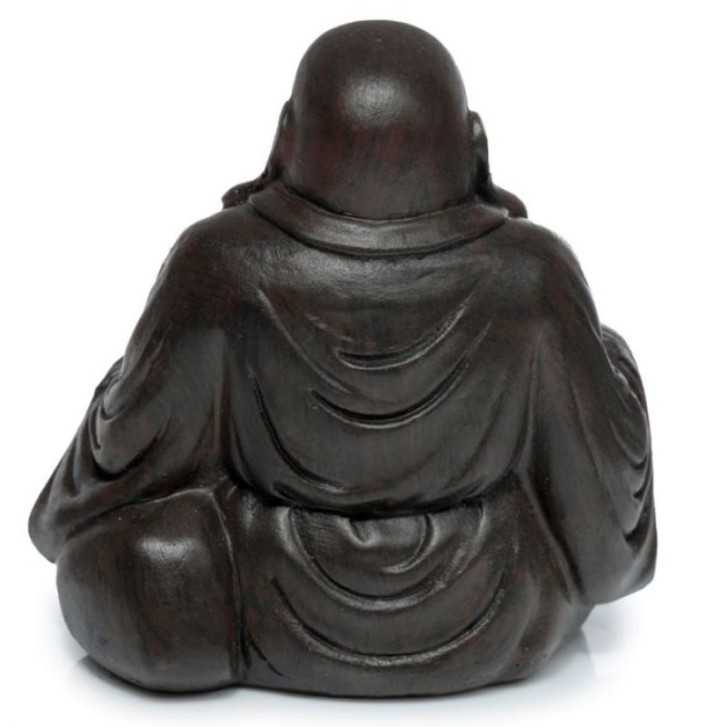 Ornament - Peace of the East Wood Effect Buddha 6cm (Set of 12 Asstd)