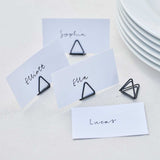 Contemporary Wedding Black Wire Place Card Holders