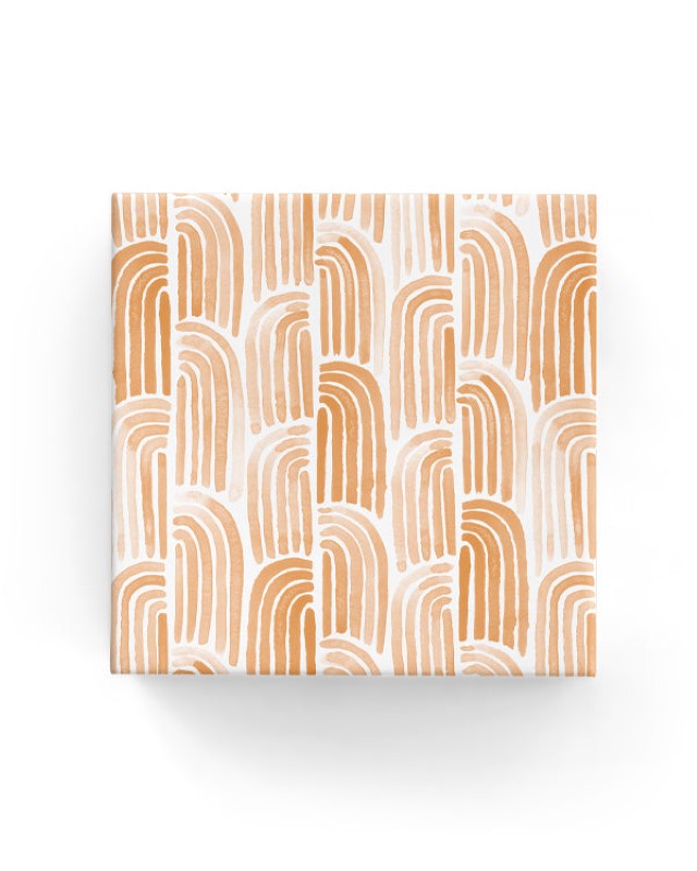 Wrapping Paper - Watercolour Arches on Matte Mustard