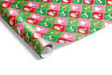 Gift Wrap - Xmas Ornaments (Pink Green Red)