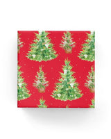 Gift Wrap - Watercolour Trees (Red)