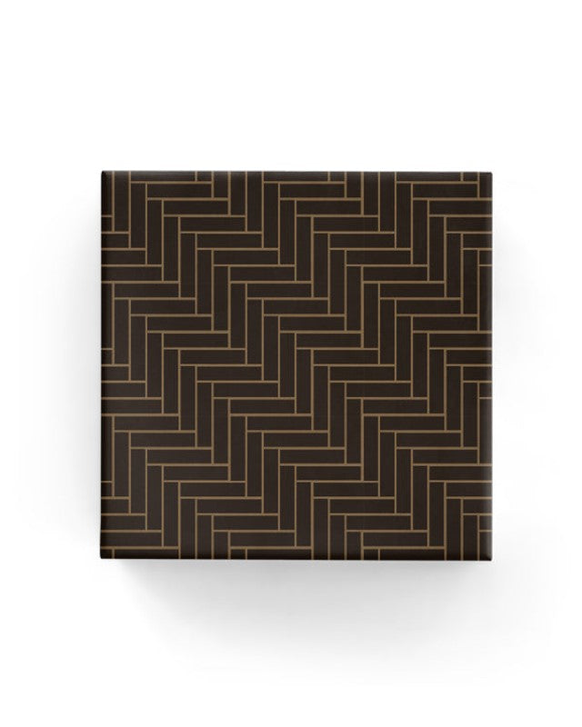 Wrapping Paper - 60cm Basket Weave on Kraft Wrap Black