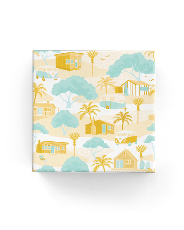 Wrapping Paper Roll - Holiday Mustard Mint (60cm)