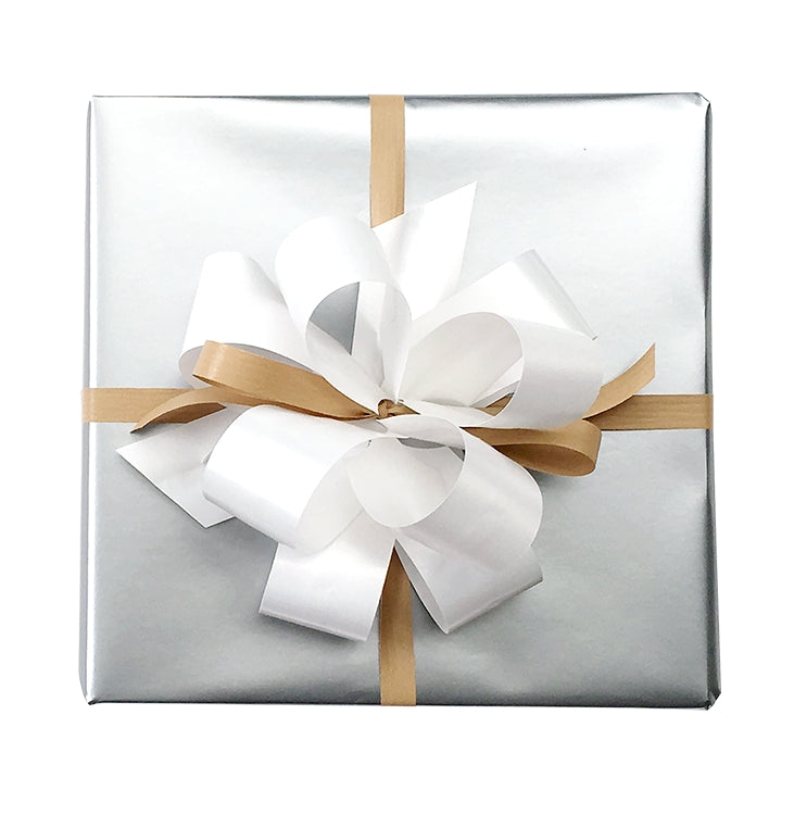 Wrapping Paper Roll - Metallic Silver (60cm)