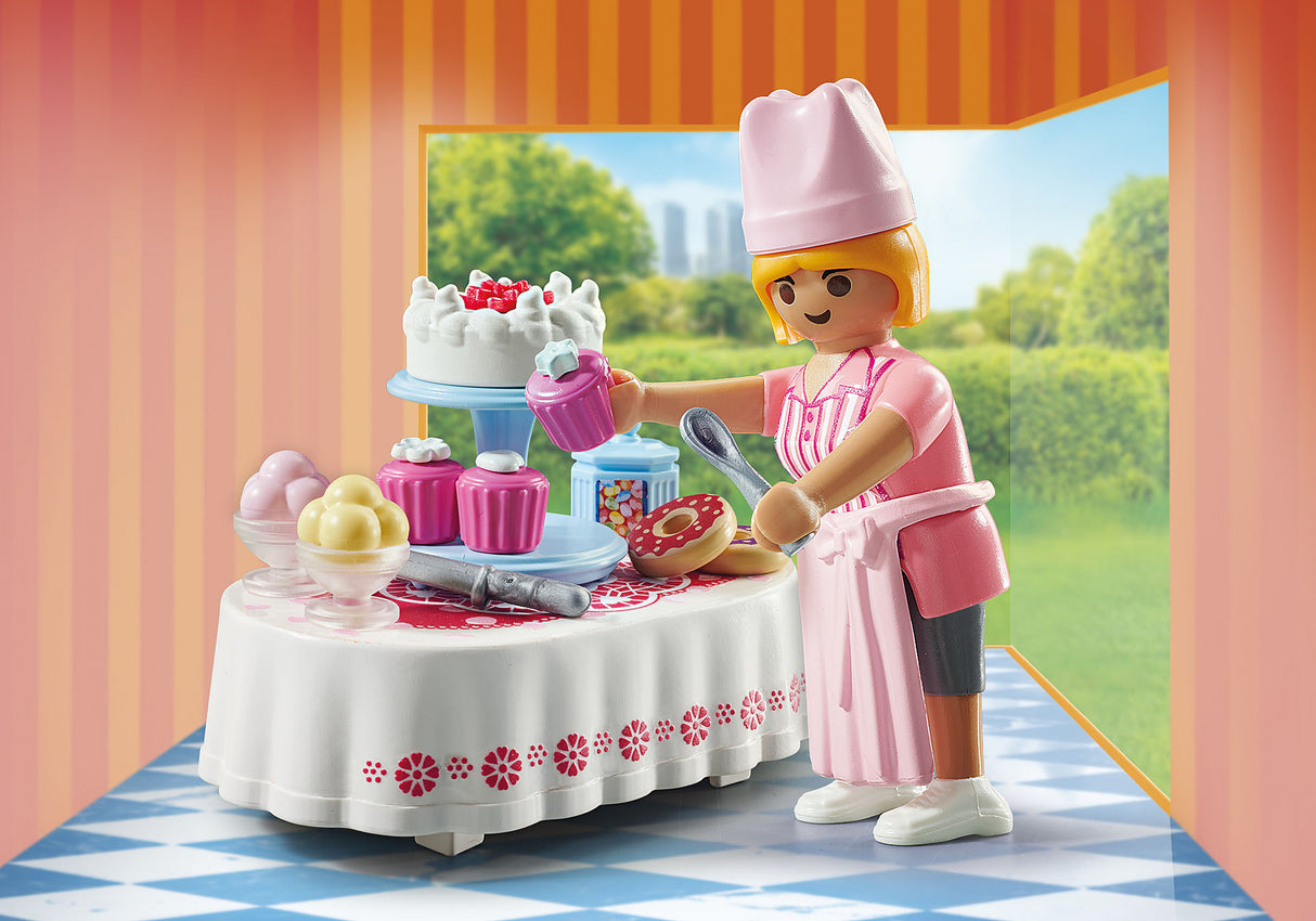 Playmobil - Baker with Dessert Table