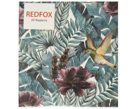 Stylish garden-themed cocktail napkins, 3-ply, 25x25 cm, perfect for entertaining, packs of 20 from Smartfox AU.