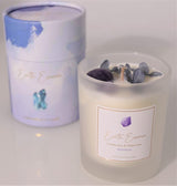 Crystal Soy Wax Candle - Hydrangea Amethyst Frankincense and White Lotus