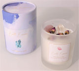 Crystal Soy Wax Candle - Rose Quartz Clear Quartz Ylang Ylang and Jasmine