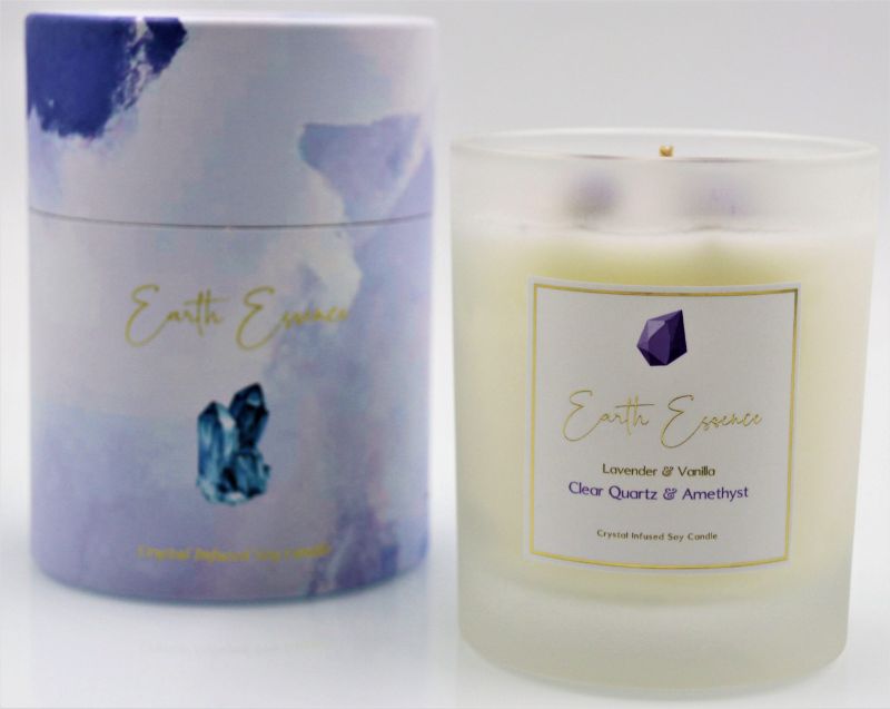 Soy Wax Candle - Crystal Lavender Vanilla (9.3cm)