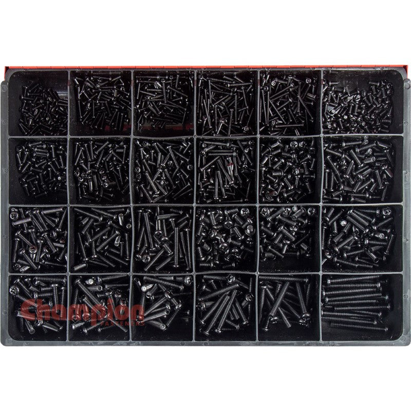 Champion 1785pc Metric Black Machine Screw Master Kit