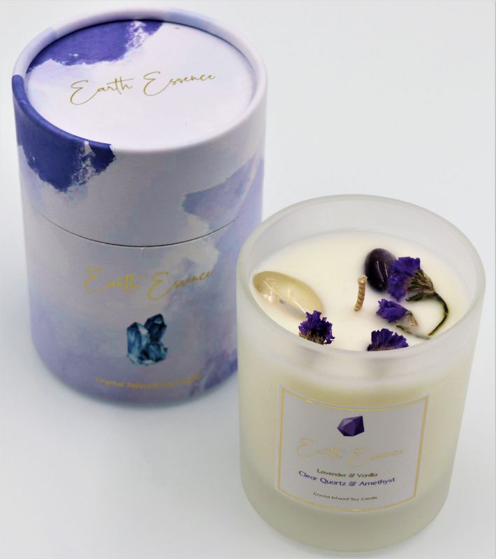 Soy Wax Candle - Crystal Lavender Vanilla (9.3cm)
