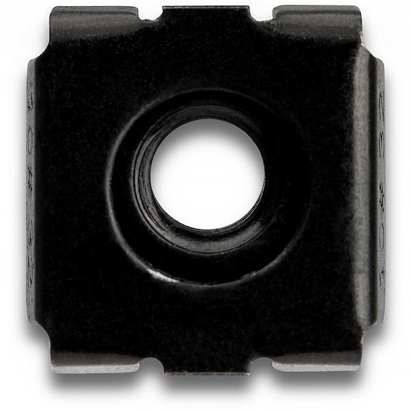 10-32 Cage Nuts 50 Pack - Black Rack Mount Clip Nuts for Server Rack Installation