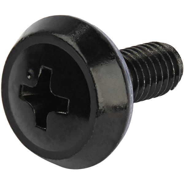 High-Quality 10-32 Server Rack Screws and Nuts - 50 Pack - Black - TAA Compliant Hardware