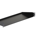 Vented 1U Rack Shelf - 25 cm Deep, Ideal for 19 in. Server Racks and IT Equipment Storage