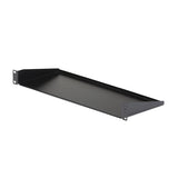 Vented 1U Rack Shelf - 25 cm Deep, Ideal for 19 in. Server Racks and IT Equipment Storage