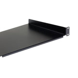 1U Vented Rack Shelf - 25 cm Deep, Heavy-Duty Steel for 19-inch Server Racks, 44 lb Capacity