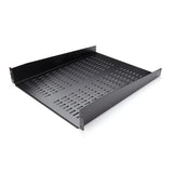 2U Vented Server Rack Shelf - 22in Deep Heavy-Duty Cantilever Shelf for Equipment Storage