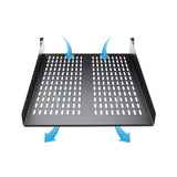 2U Vented Server Rack Shelf - 22in Deep Heavy-Duty Cantilever Shelf for Equipment Storage