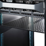 2U Vented Server Rack Shelf - 22in Deep Heavy-Duty Cantilever Shelf for Equipment Storage