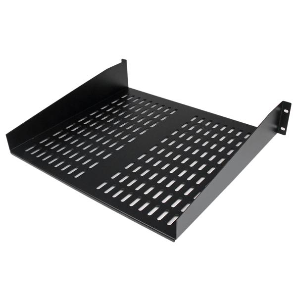 Universal 2U Cantilever Server Rack Shelf - 50lbs Capacity, Vented & Heavy-Duty Design