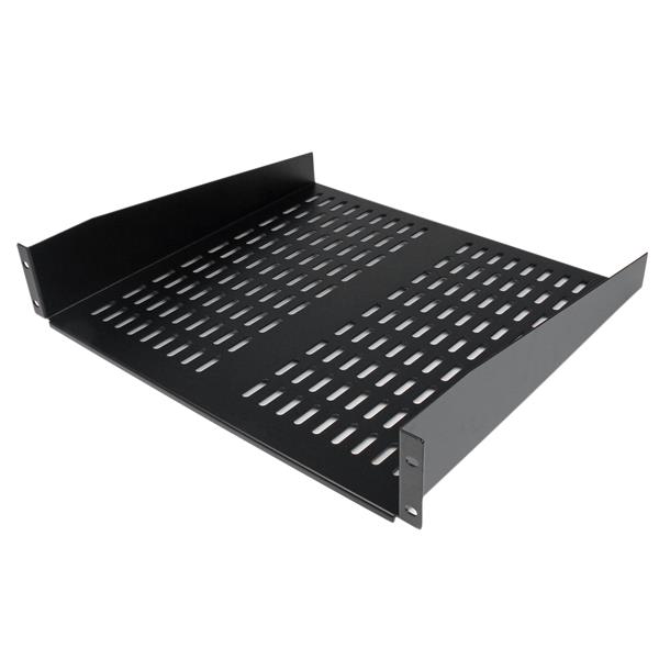 Universal 2U Cantilever Server Rack Shelf - 50lbs Capacity, Vented & Heavy-Duty Design