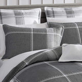 Super King Duvet Cover Set -Cannon Charcoal by Private Collection