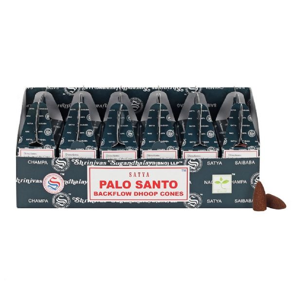Satya Palo Santo Backflow Incense Cone 6 Pkts x 24 Cones
