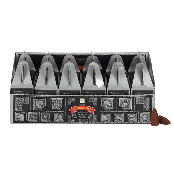 Satya Super Hit Backflow Incense Cone 6 Pkts x 24 Cones