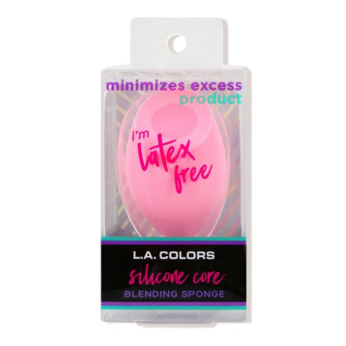L.A. COLORS Silicone Core Blending Sponge for flawless makeup with reduced product absorption, featuring a teardrop shape.