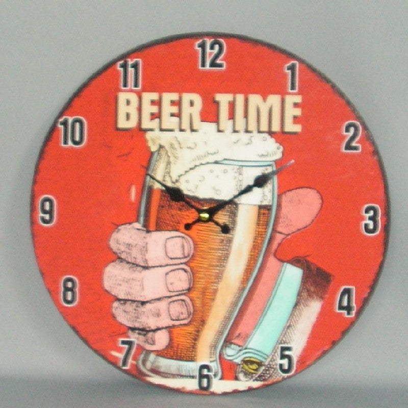Wall Clock - 34cm It's Beer O'clock