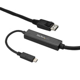 Premium 9.8' USB C to DisplayPort Cable - 4K 60Hz, Thunderbolt 3 Compatible, Black