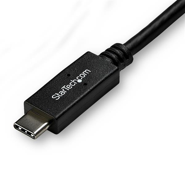 6.6' USB-C to DVI cable supporting 1920x1200 resolution, ideal for Thunderbolt 3 and USB Type-C devices.