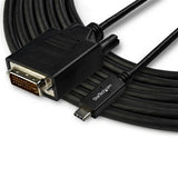 6.6' USB-C to DVI cable for Thunderbolt 3; 1920x1200 resolution for easy connectivity to monitors.