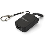 Portable USB-C to HDMI Adapter - 4K Video, Quick-Connect Keychain, Travel-Friendly Design