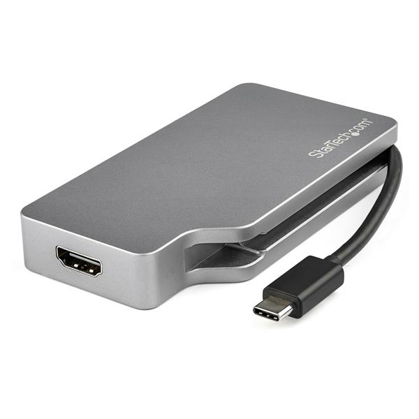 4-in-1 USB-C Multiport Video Adapter - HDMI, VGA, DVI, Mini DisplayPort - 4K 60Hz