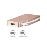 4-in-1 USB-C Multiport Video Adapter - HDMI, VGA, DVI, Mini DisplayPort - Rose Gold