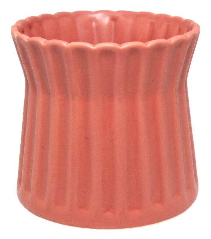 Vase / Planter - Round Ceramic Pot in Burnt Sienna