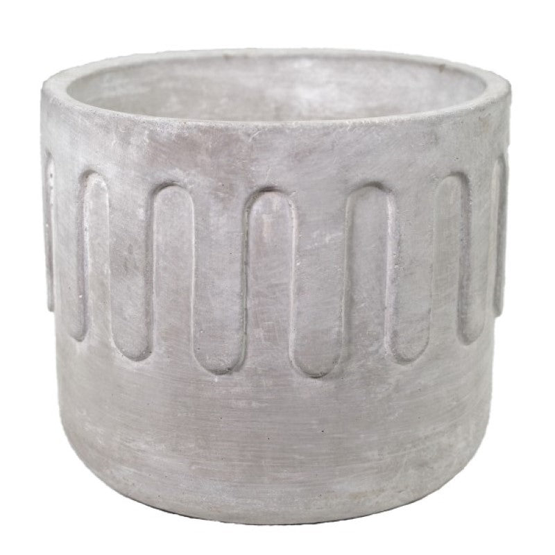 Vase / Planter - Cement round pot D16xH14cm