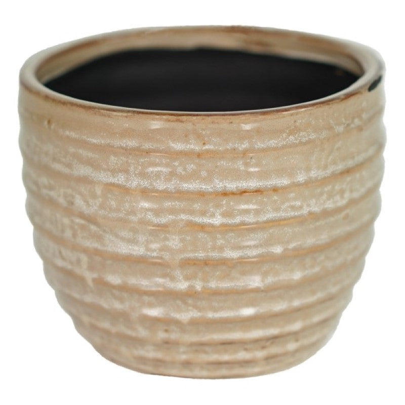 Vase / Planter - Ceramic round pot D125xH11cm