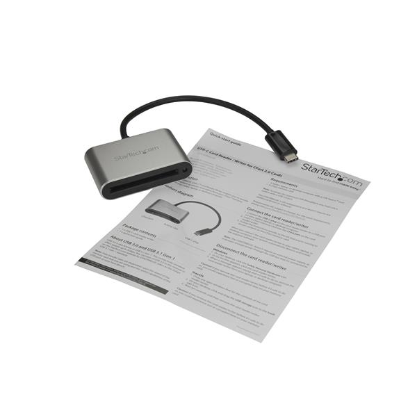 High-Speed USB 3.0 CFast 2.0 Card Reader/Writer with Integrated USB-C Cable for Photographers