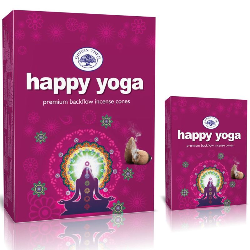 Incense - Green Tree Happy Yoga Backflow Cones