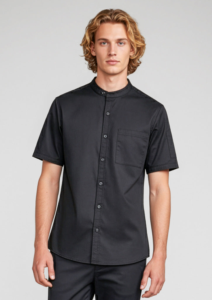 Salsa Mens Short Sleeve Chef Shirt - White