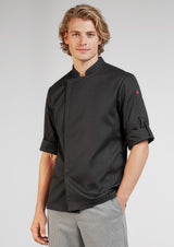Alfresco Mens Long Sleeve Chef Jacket - Black