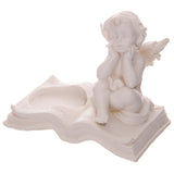 Cherubs Sitting on Book Tea Light Candle Holder - Set of 4