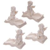 Cherubs Sitting on Book Tea Light Candle Holder - Set of 4