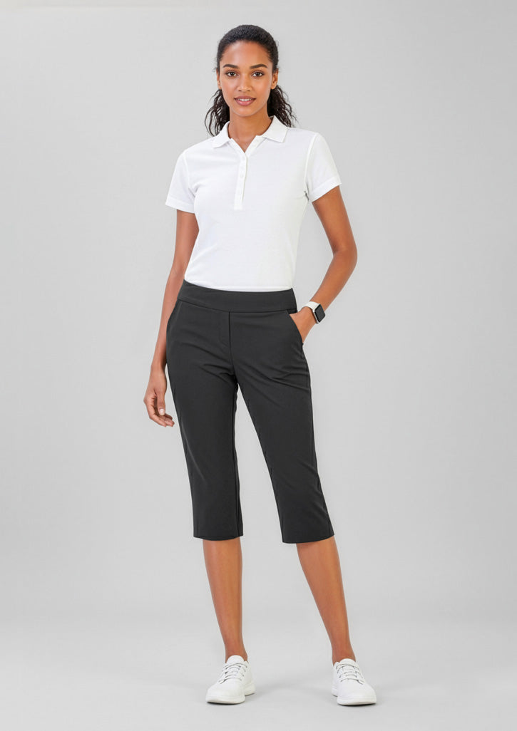 Jane Womens 3/4 Length Stretch Pant - Black